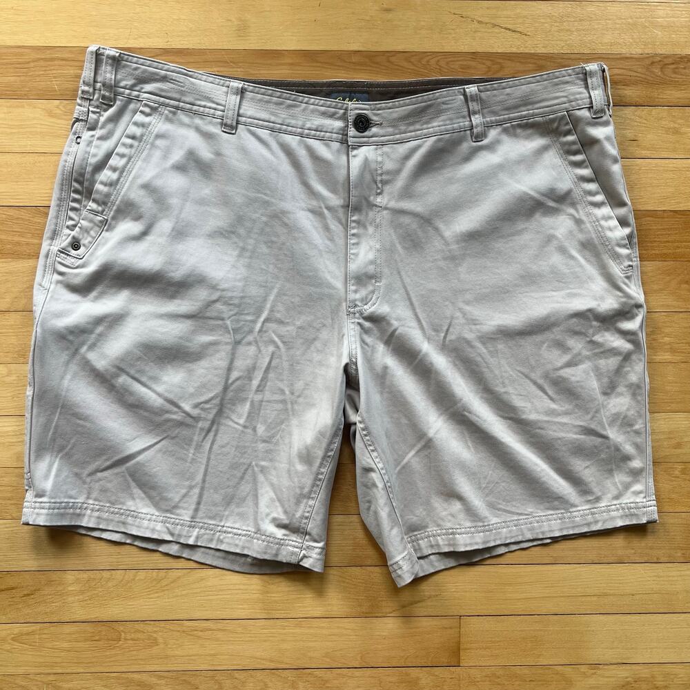 Cabela's Cargo Shorts Mens 44X9" Khaki Outdoor Hunting Fishing Hiking NWOT